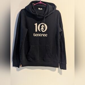 Tentree black hoodie With Circle Logo. Draw String Hood. Size Large. Unisex.